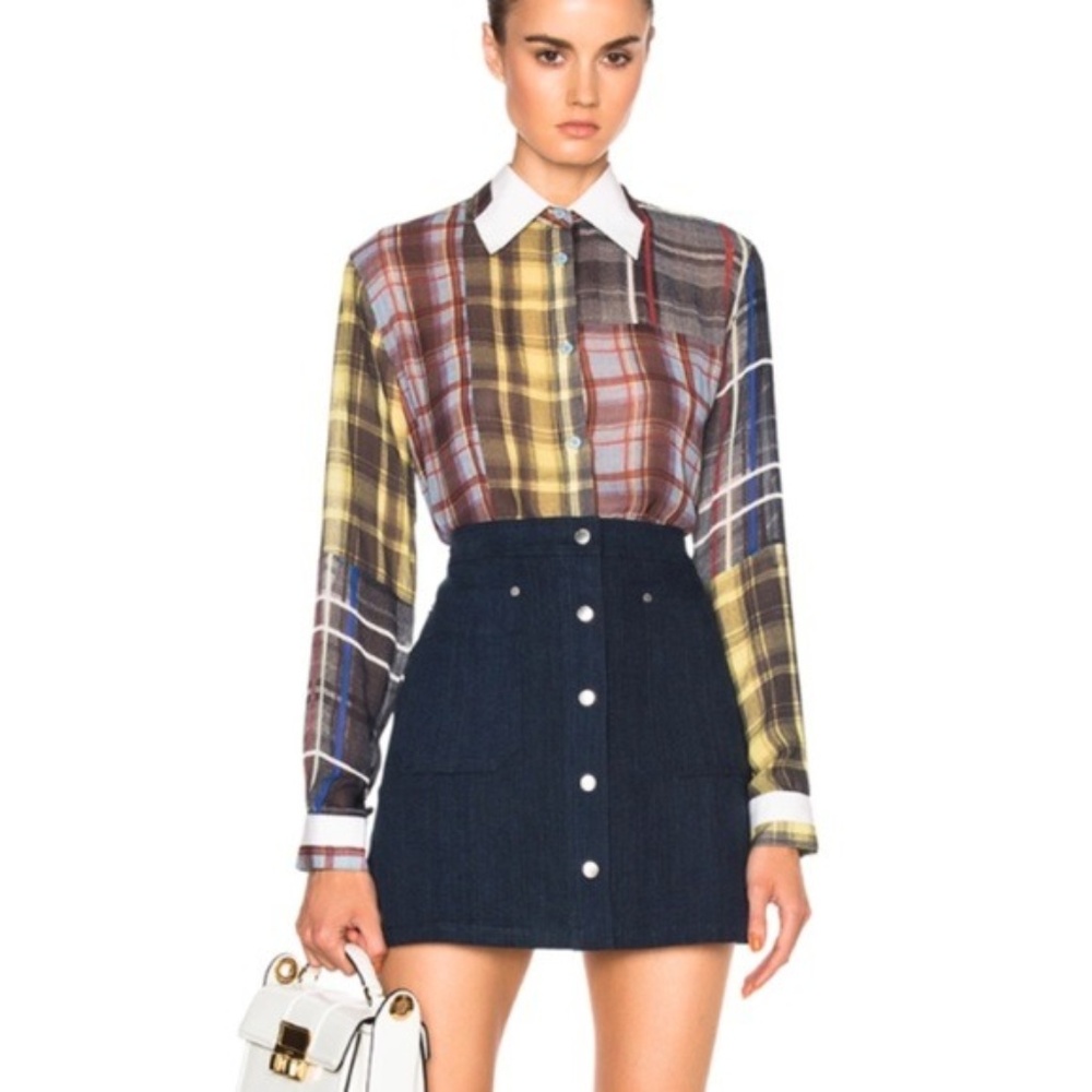 SOLD Rag & Bone Siggy Denim Mini Skirt Sz 0 - Picture 1 of 8
